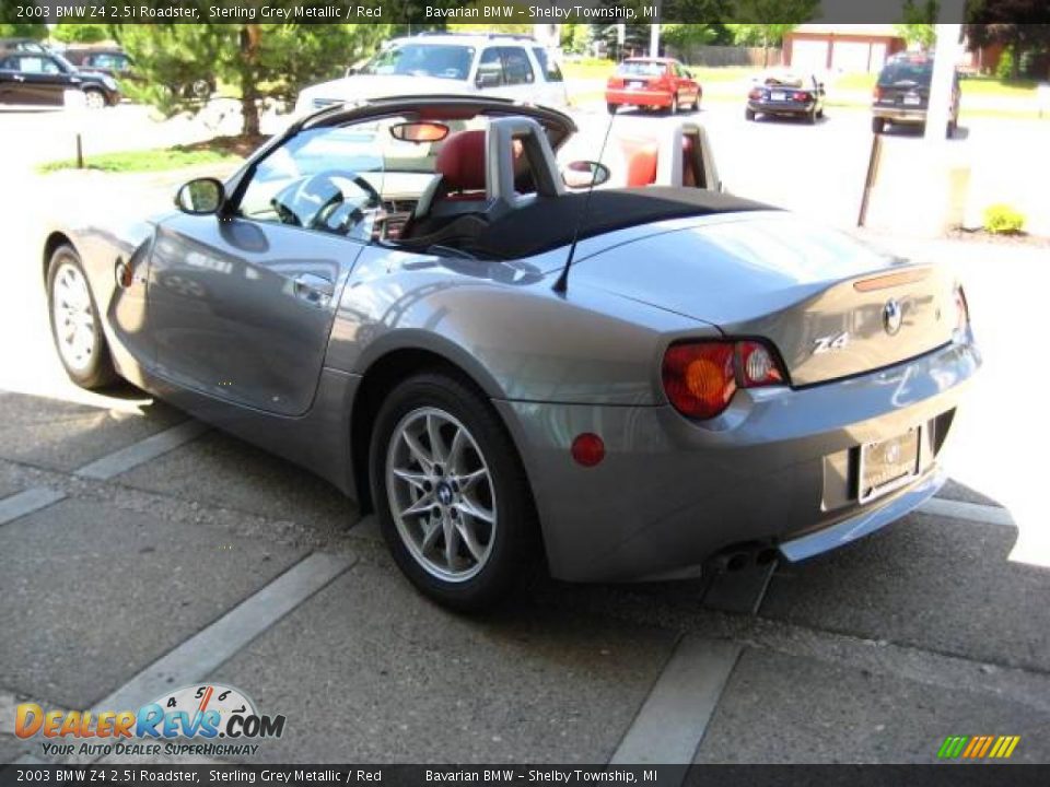 2003 BMW Z4 2.5i Roadster Sterling Grey Metallic / Red Photo #6