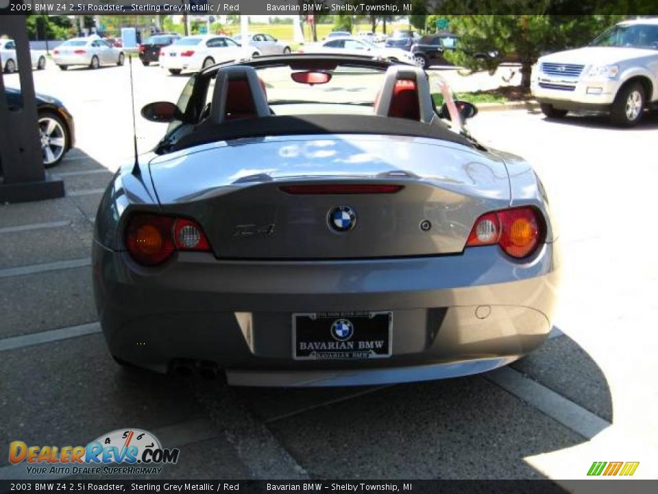 2003 BMW Z4 2.5i Roadster Sterling Grey Metallic / Red Photo #7