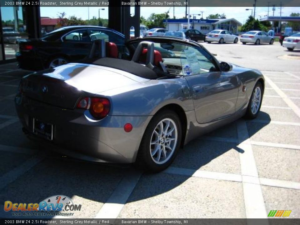 2003 BMW Z4 2.5i Roadster Sterling Grey Metallic / Red Photo #8