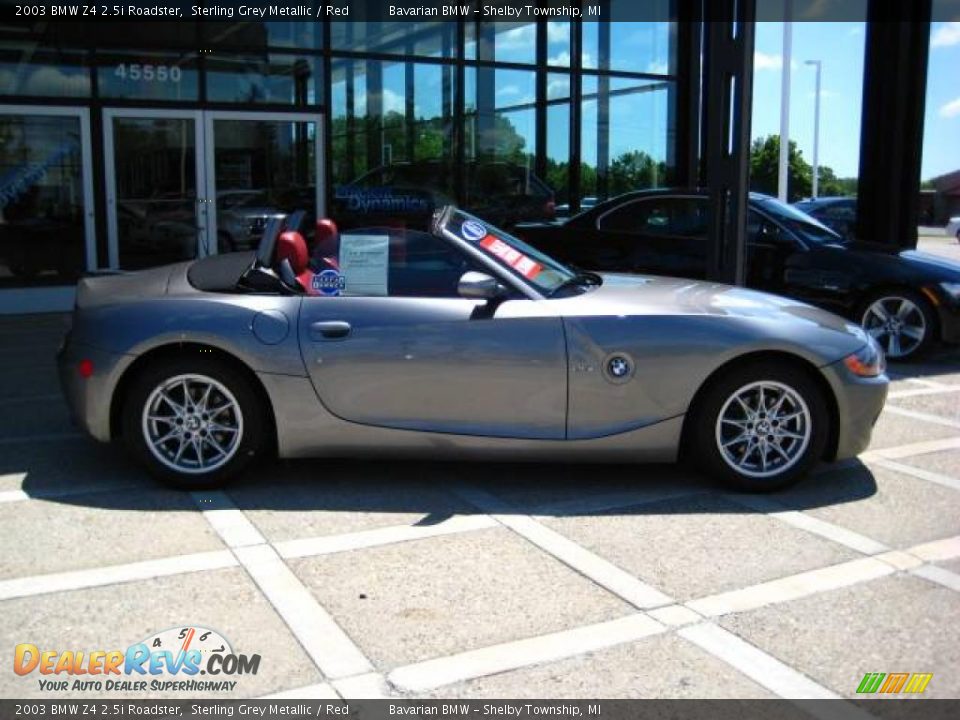 2003 BMW Z4 2.5i Roadster Sterling Grey Metallic / Red Photo #9