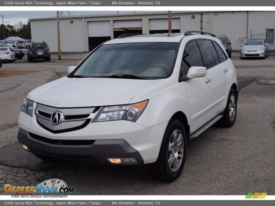 2008 Acura MDX Technology Aspen White Pearl / Taupe Photo #1