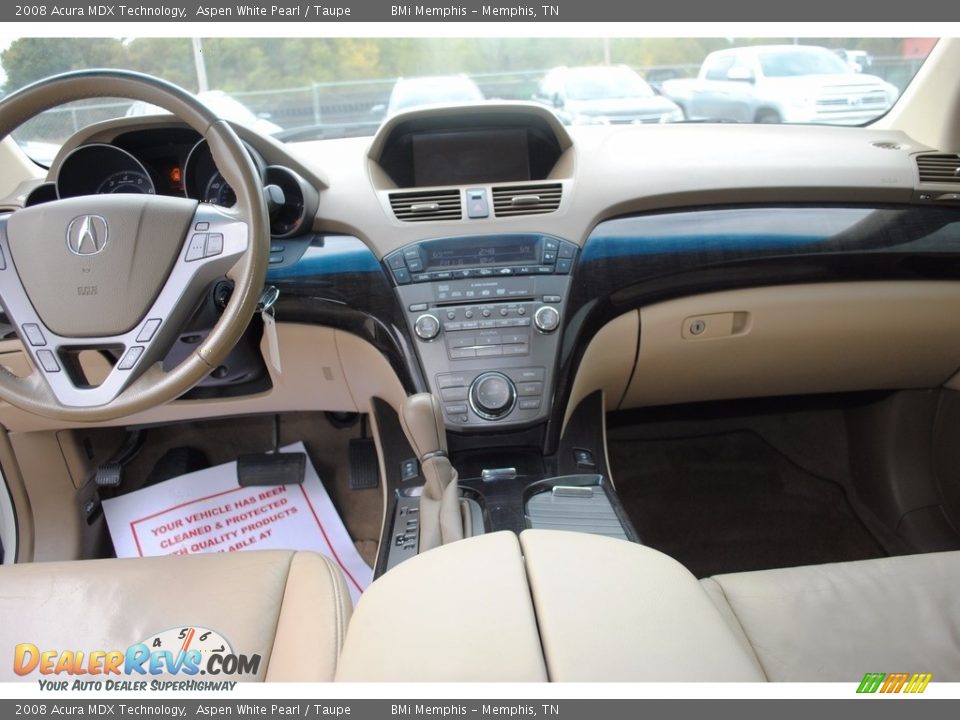 2008 Acura MDX Technology Aspen White Pearl / Taupe Photo #9