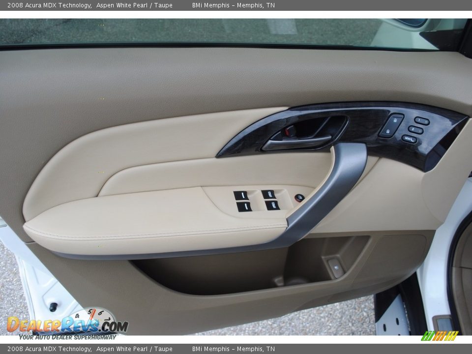 2008 Acura MDX Technology Aspen White Pearl / Taupe Photo #10