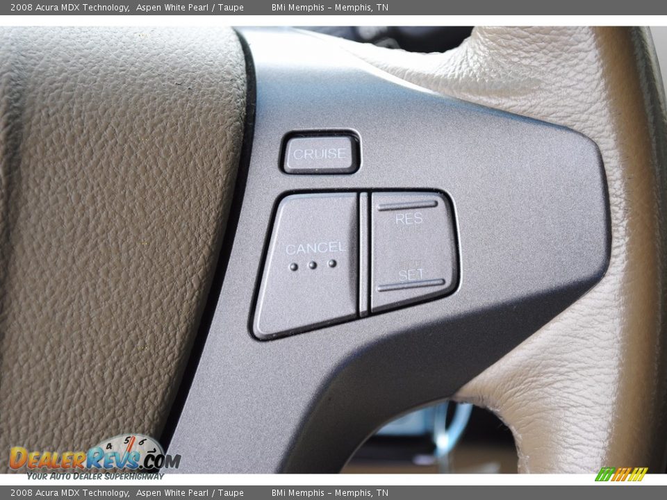 2008 Acura MDX Technology Aspen White Pearl / Taupe Photo #17