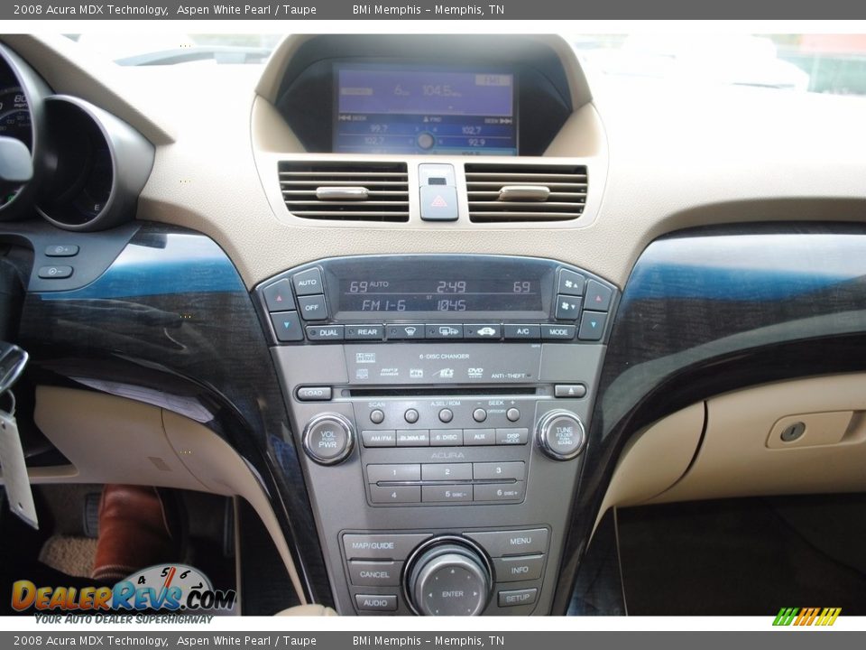 2008 Acura MDX Technology Aspen White Pearl / Taupe Photo #19