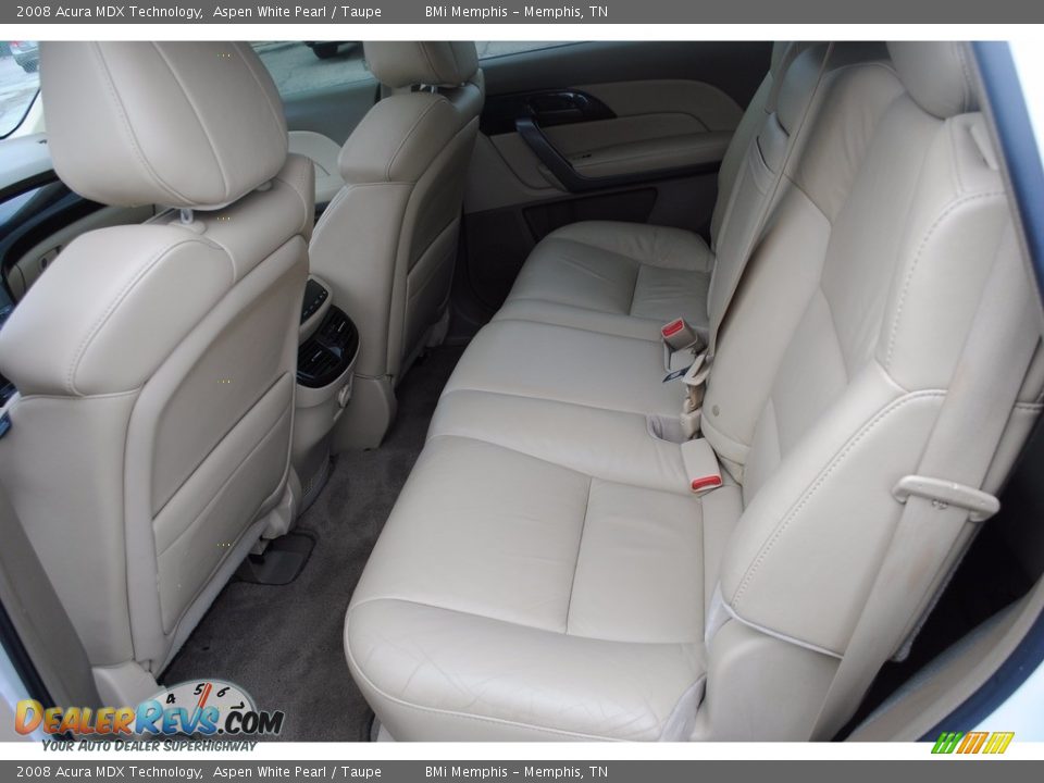 2008 Acura MDX Technology Aspen White Pearl / Taupe Photo #26