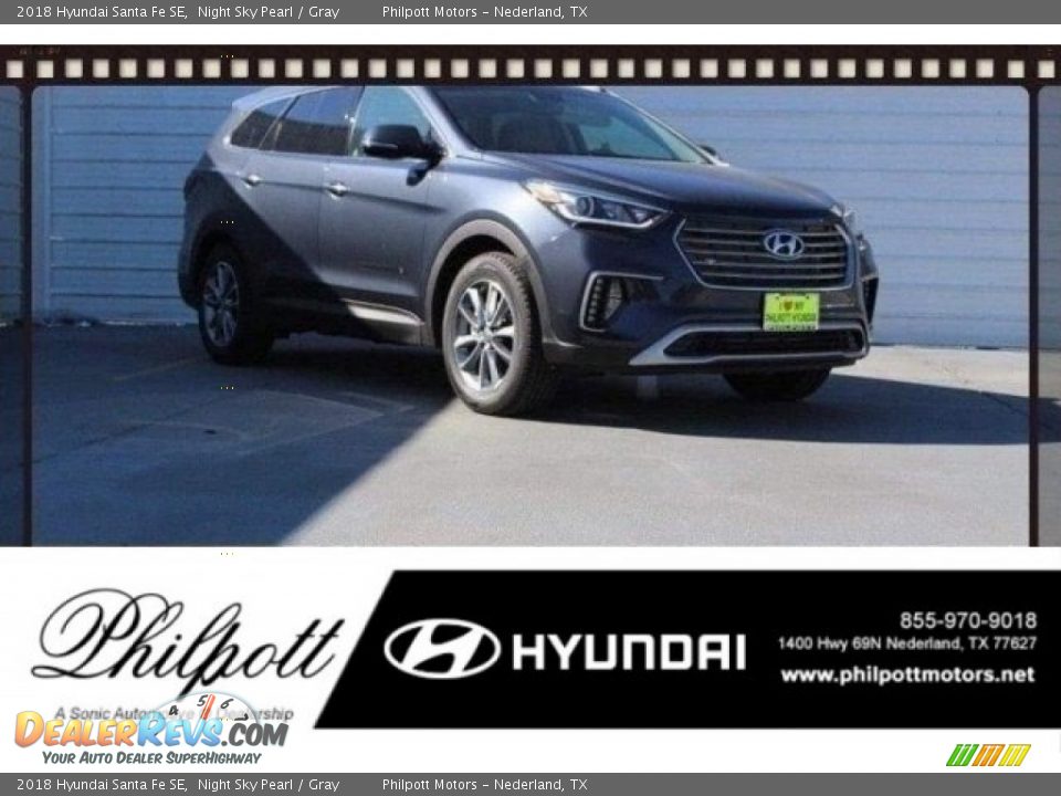 2018 Hyundai Santa Fe SE Night Sky Pearl / Gray Photo #1