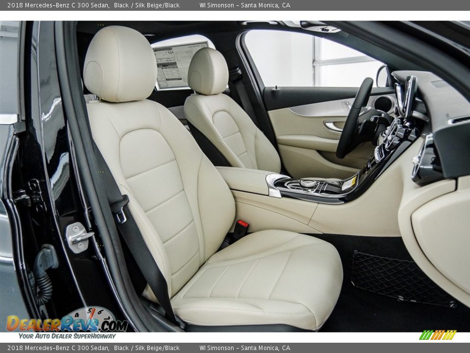 2018 Mercedes-Benz C 300 Sedan Black / Silk Beige/Black Photo #2