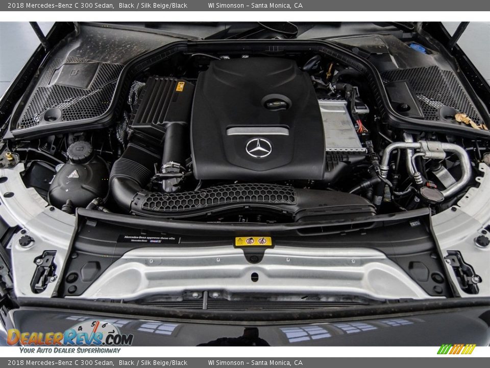 2018 Mercedes-Benz C 300 Sedan Black / Silk Beige/Black Photo #8