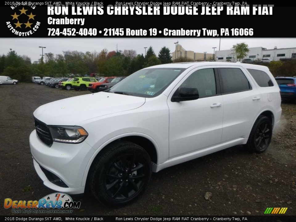 2018 Dodge Durango SXT AWD White Knuckle / Black Photo #1