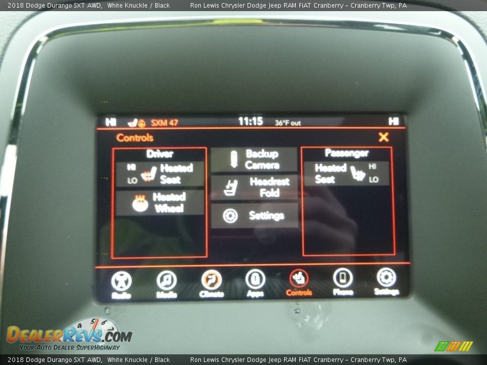 2018 Dodge Durango SXT AWD White Knuckle / Black Photo #19