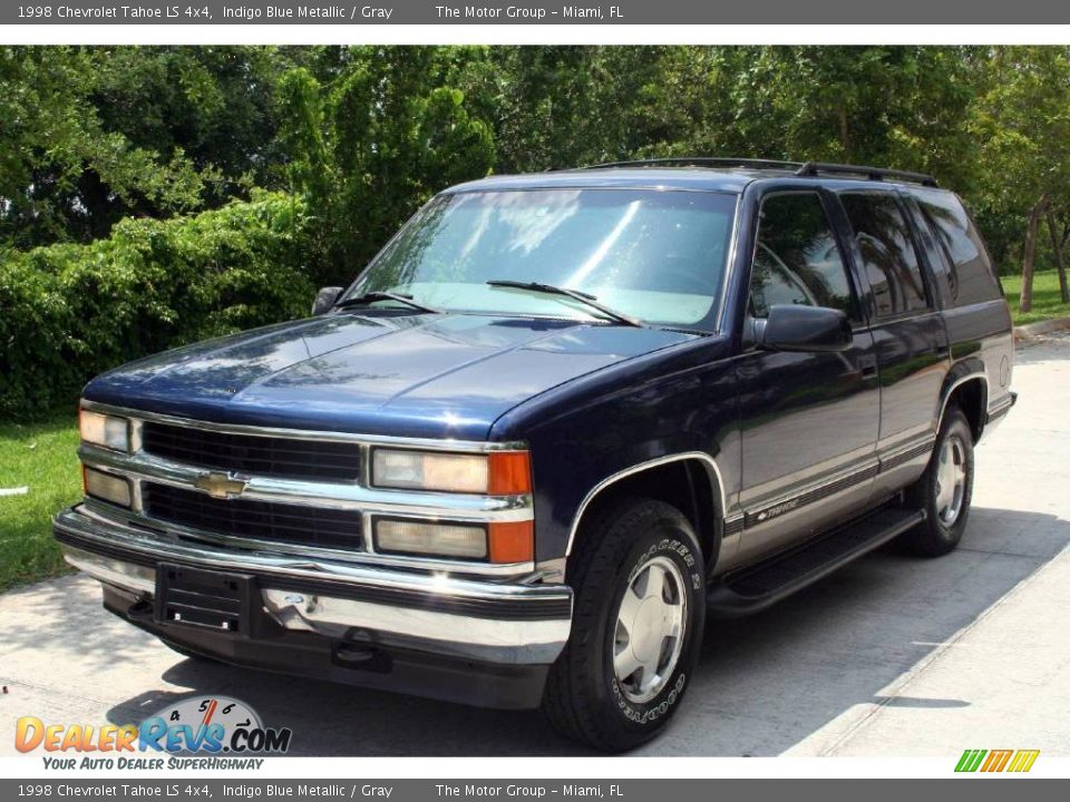 1998 Chevrolet Tahoe LS 4x4 Indigo Blue Metallic / Gray Photo #1