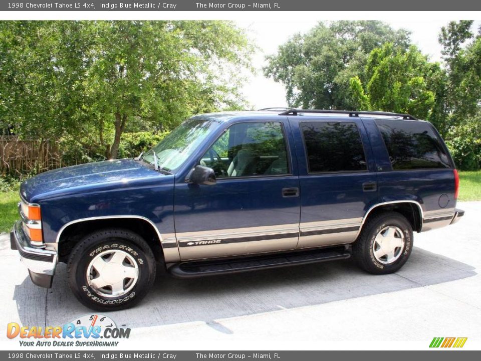 1998 Chevrolet Tahoe LS 4x4 Indigo Blue Metallic / Gray Photo #2