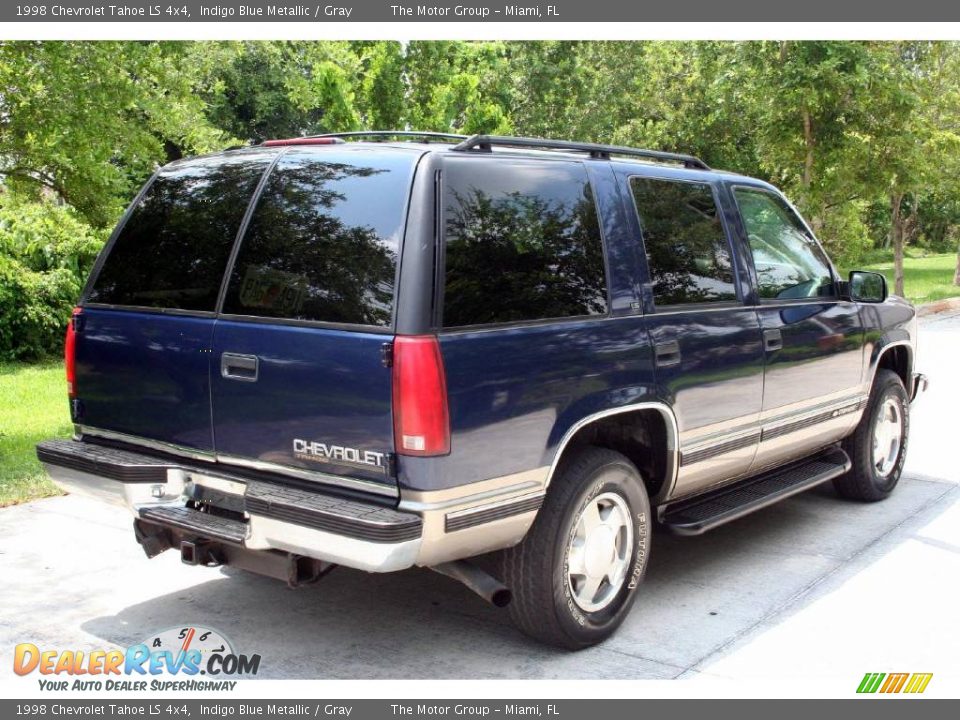 1998 Chevrolet Tahoe LS 4x4 Indigo Blue Metallic / Gray Photo #6