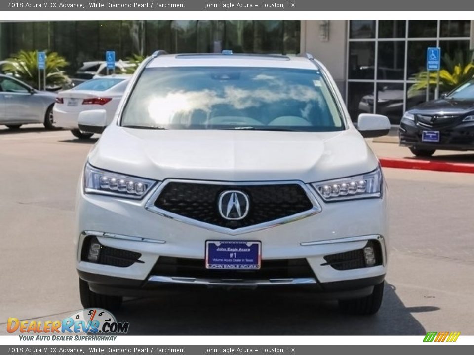 2018 Acura MDX Advance White Diamond Pearl / Parchment Photo #2
