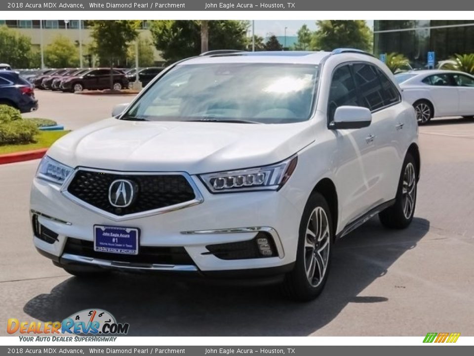 2018 Acura MDX Advance White Diamond Pearl / Parchment Photo #3