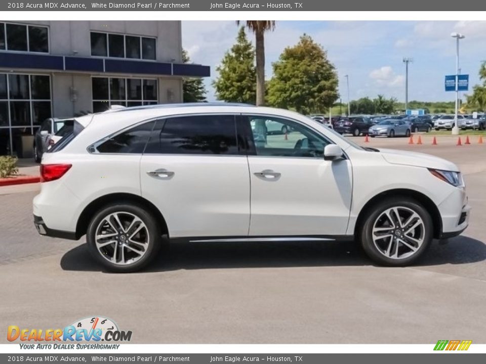 2018 Acura MDX Advance White Diamond Pearl / Parchment Photo #8