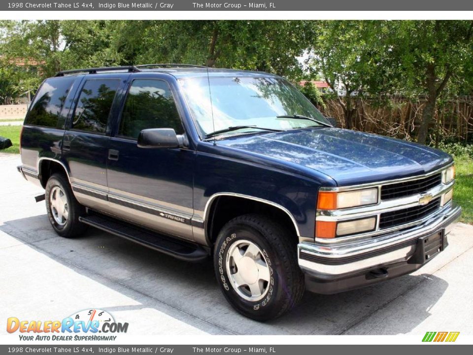 1998 Chevrolet Tahoe LS 4x4 Indigo Blue Metallic / Gray Photo #9