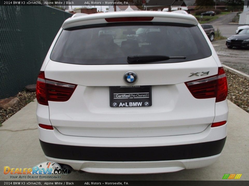 2014 BMW X3 xDrive28i Alpine White / Black Photo #4