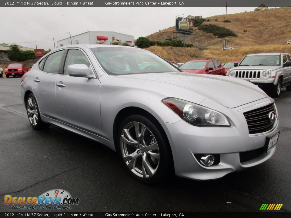 2012 Infiniti M 37 Sedan Liquid Platinum / Wheat Photo #1
