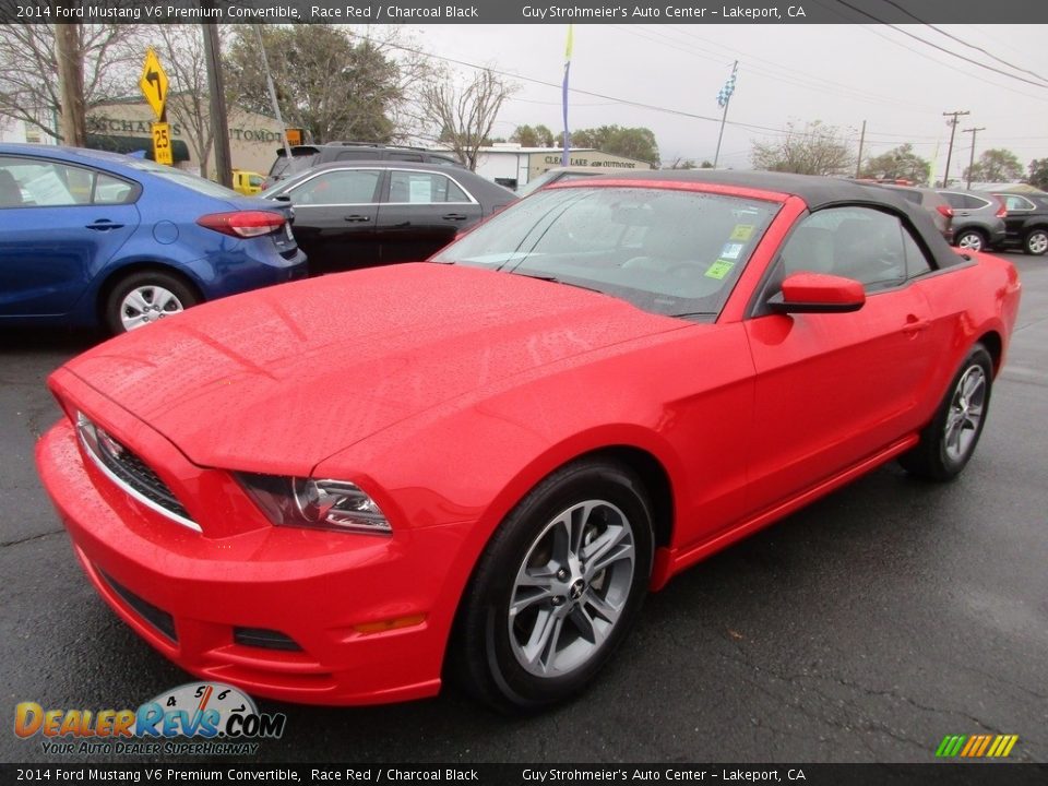 2014 Ford Mustang V6 Premium Convertible Race Red / Charcoal Black Photo #3