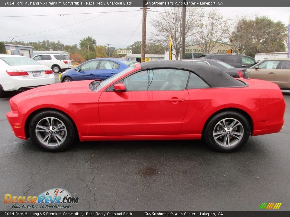 2014 Ford Mustang V6 Premium Convertible Race Red / Charcoal Black Photo #4