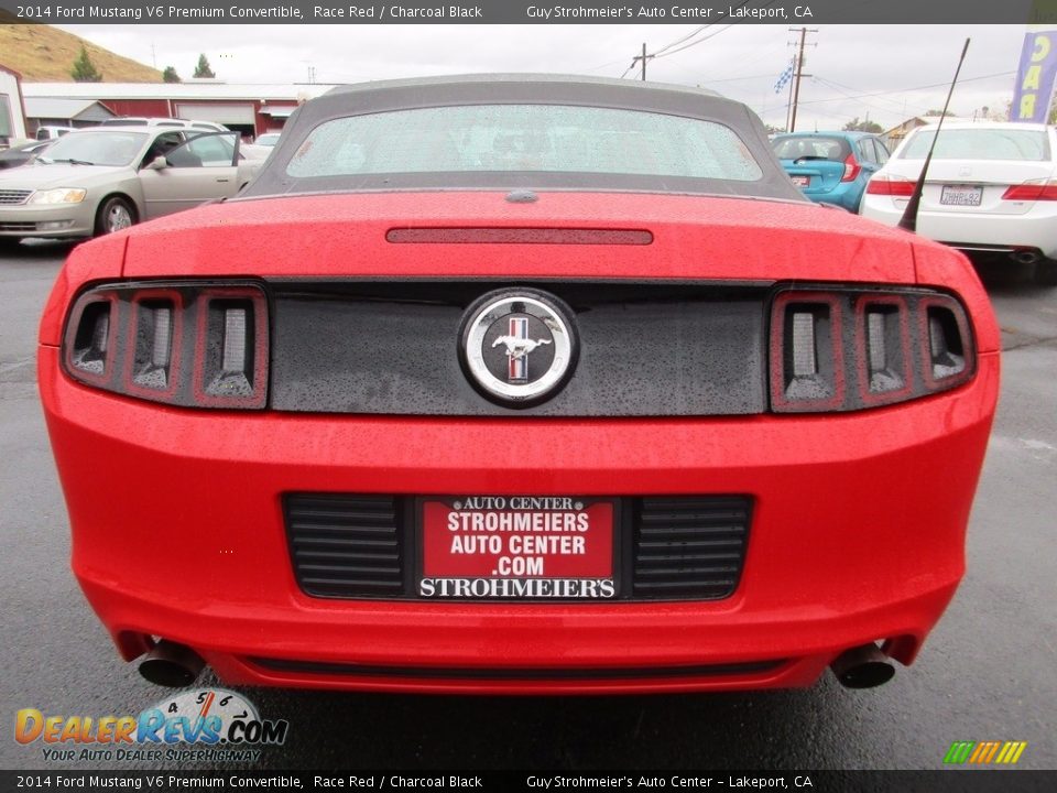 2014 Ford Mustang V6 Premium Convertible Race Red / Charcoal Black Photo #6