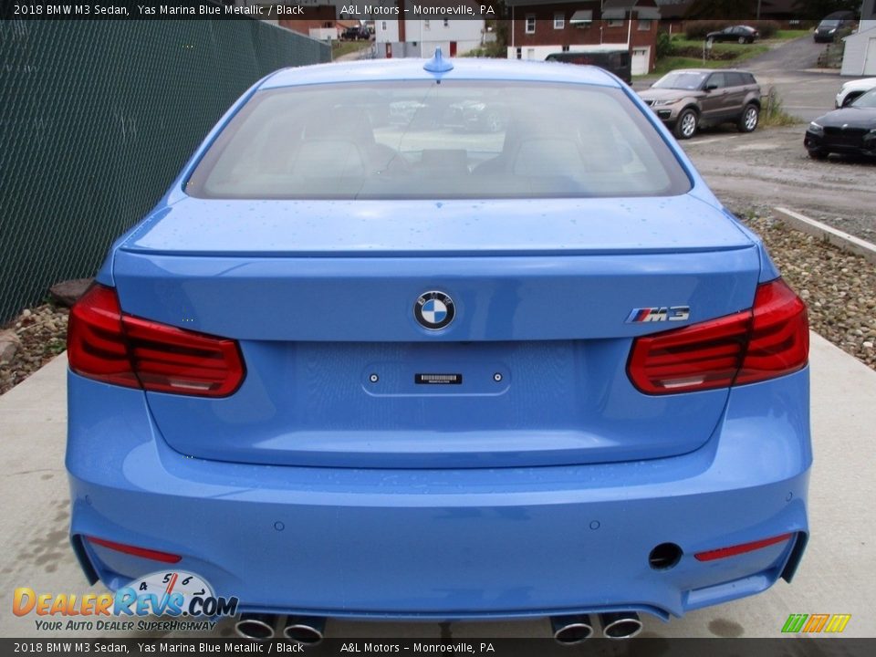 2018 BMW M3 Sedan Yas Marina Blue Metallic / Black Photo #4