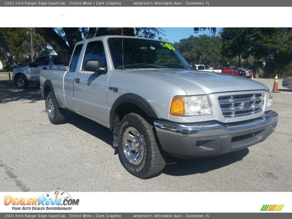2003 Ford Ranger Edge SuperCab Oxford White / Dark Graphite Photo #1