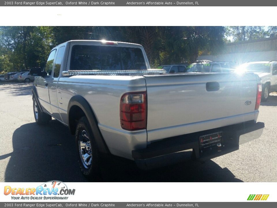 2003 Ford Ranger Edge SuperCab Oxford White / Dark Graphite Photo #5