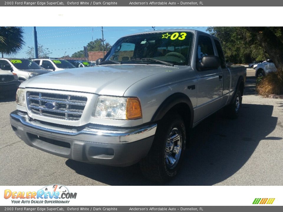 2003 Ford Ranger Edge SuperCab Oxford White / Dark Graphite Photo #7