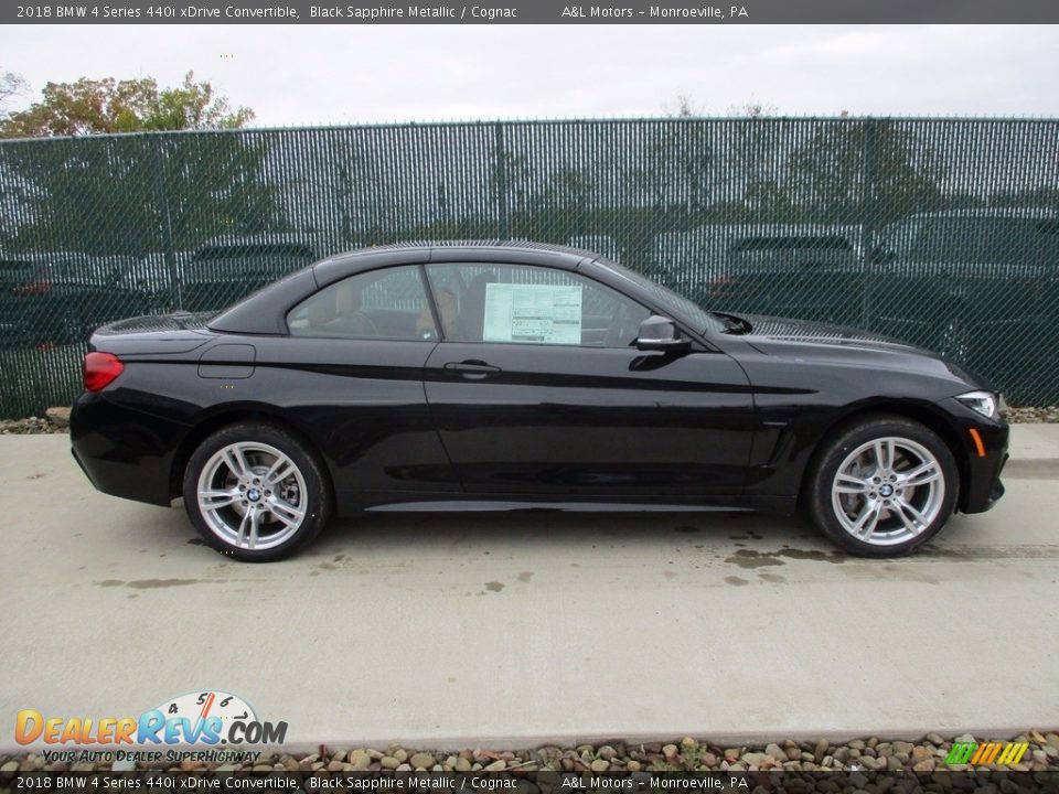 Black Sapphire Metallic 2018 BMW 4 Series 440i xDrive Convertible Photo #2
