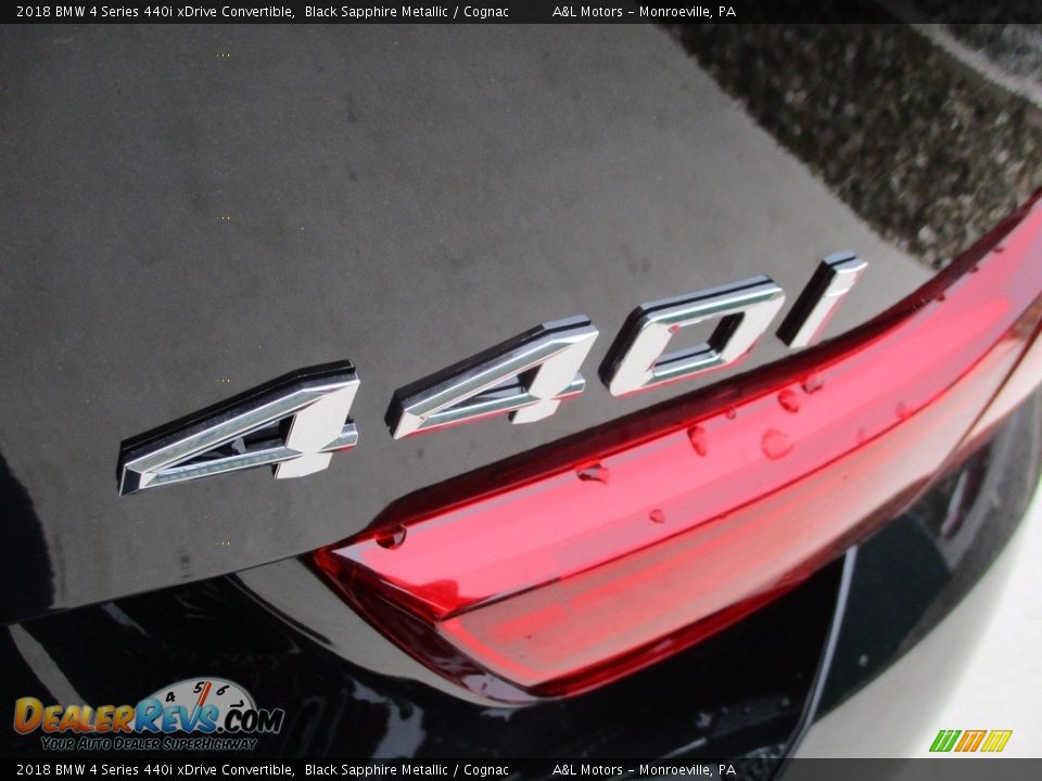 2018 BMW 4 Series 440i xDrive Convertible Black Sapphire Metallic / Cognac Photo #7