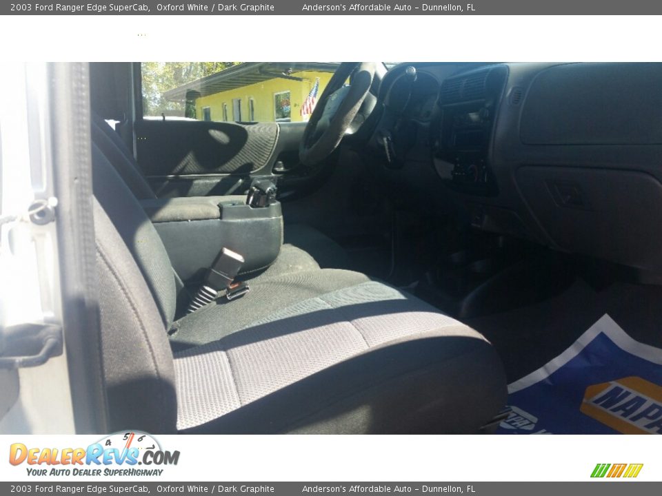 2003 Ford Ranger Edge SuperCab Oxford White / Dark Graphite Photo #17