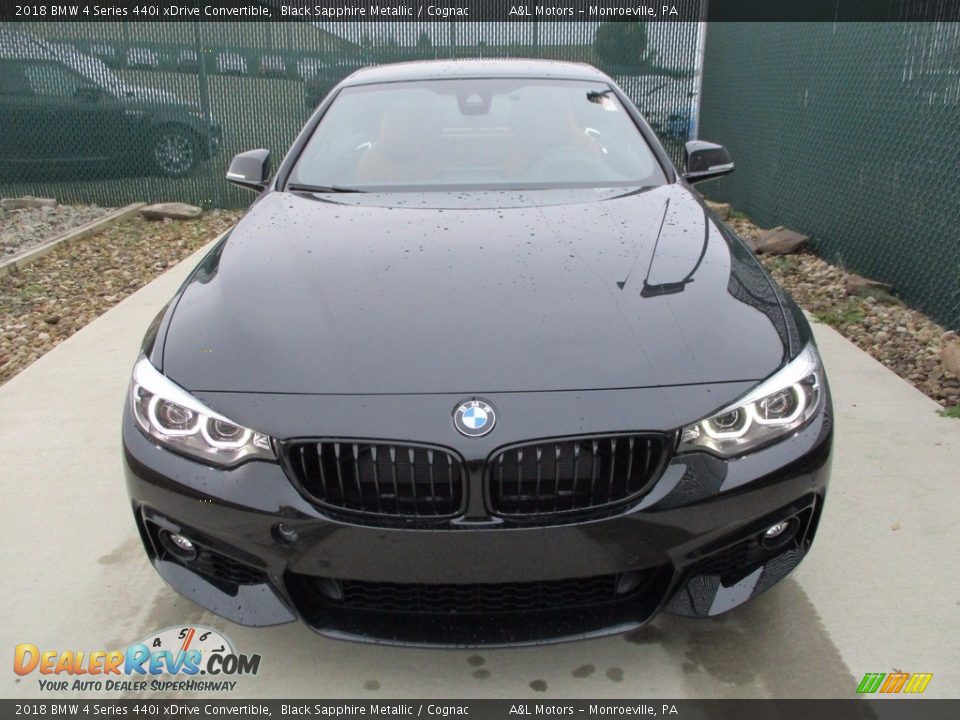 2018 BMW 4 Series 440i xDrive Convertible Black Sapphire Metallic / Cognac Photo #9