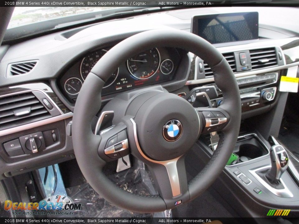 2018 BMW 4 Series 440i xDrive Convertible Black Sapphire Metallic / Cognac Photo #14