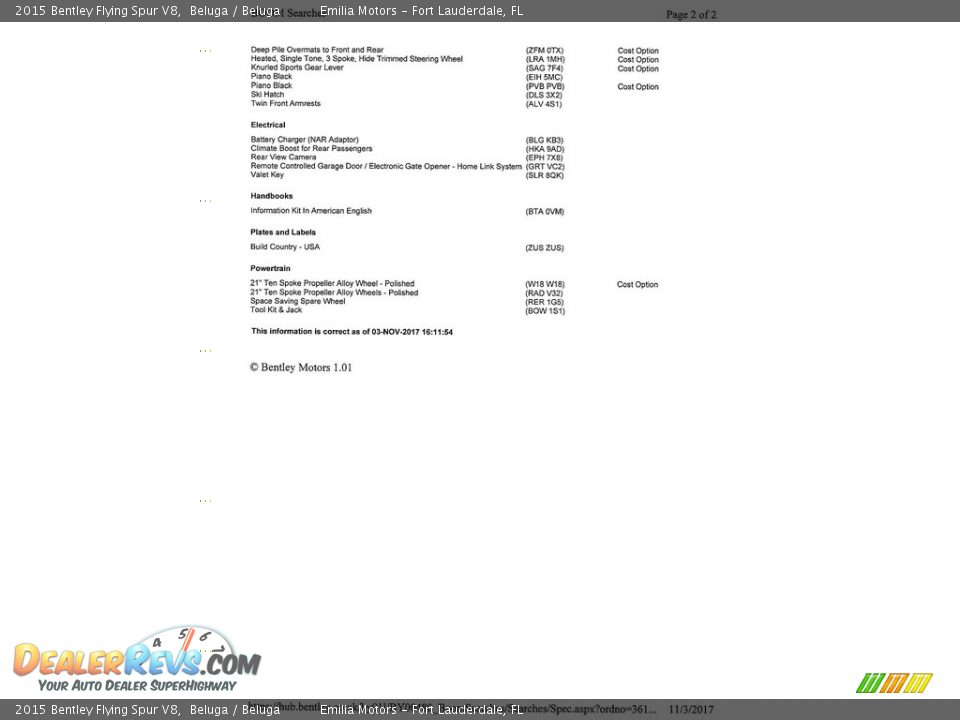 2015 Bentley Flying Spur V8 Beluga / Beluga Photo #10