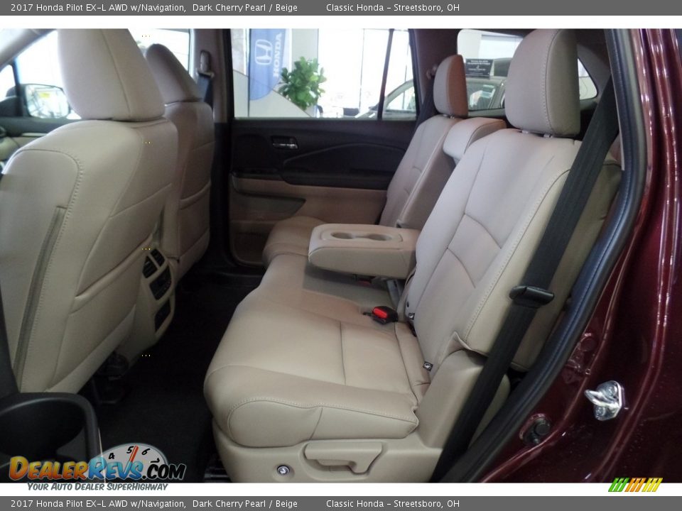 2017 Honda Pilot EX-L AWD w/Navigation Dark Cherry Pearl / Beige Photo #11