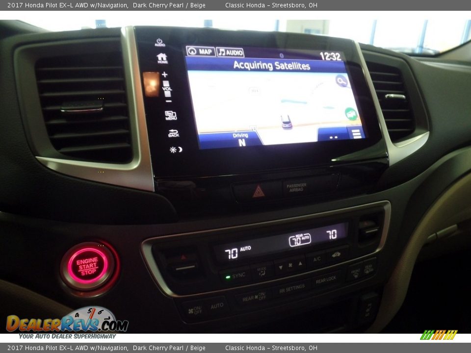 2017 Honda Pilot EX-L AWD w/Navigation Dark Cherry Pearl / Beige Photo #14