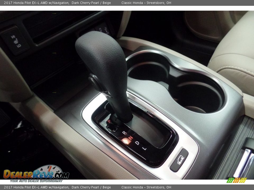 2017 Honda Pilot EX-L AWD w/Navigation Dark Cherry Pearl / Beige Photo #17