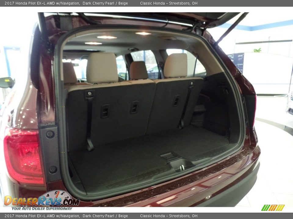 2017 Honda Pilot EX-L AWD w/Navigation Dark Cherry Pearl / Beige Photo #19