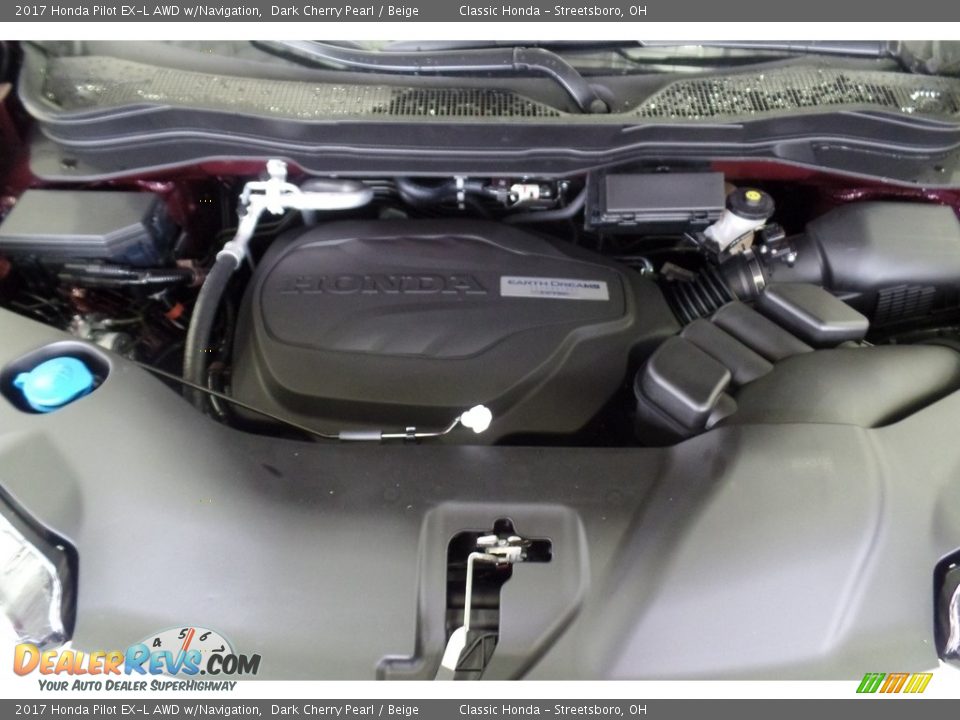 2017 Honda Pilot EX-L AWD w/Navigation Dark Cherry Pearl / Beige Photo #23