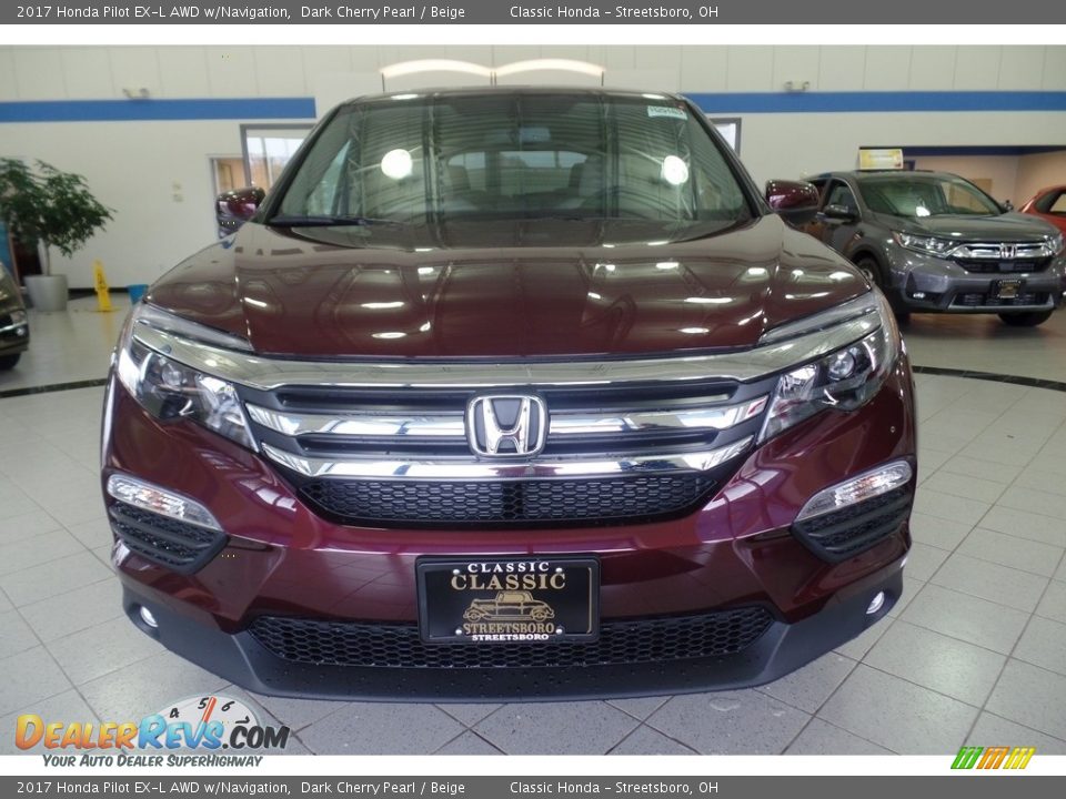 2017 Honda Pilot EX-L AWD w/Navigation Dark Cherry Pearl / Beige Photo #2