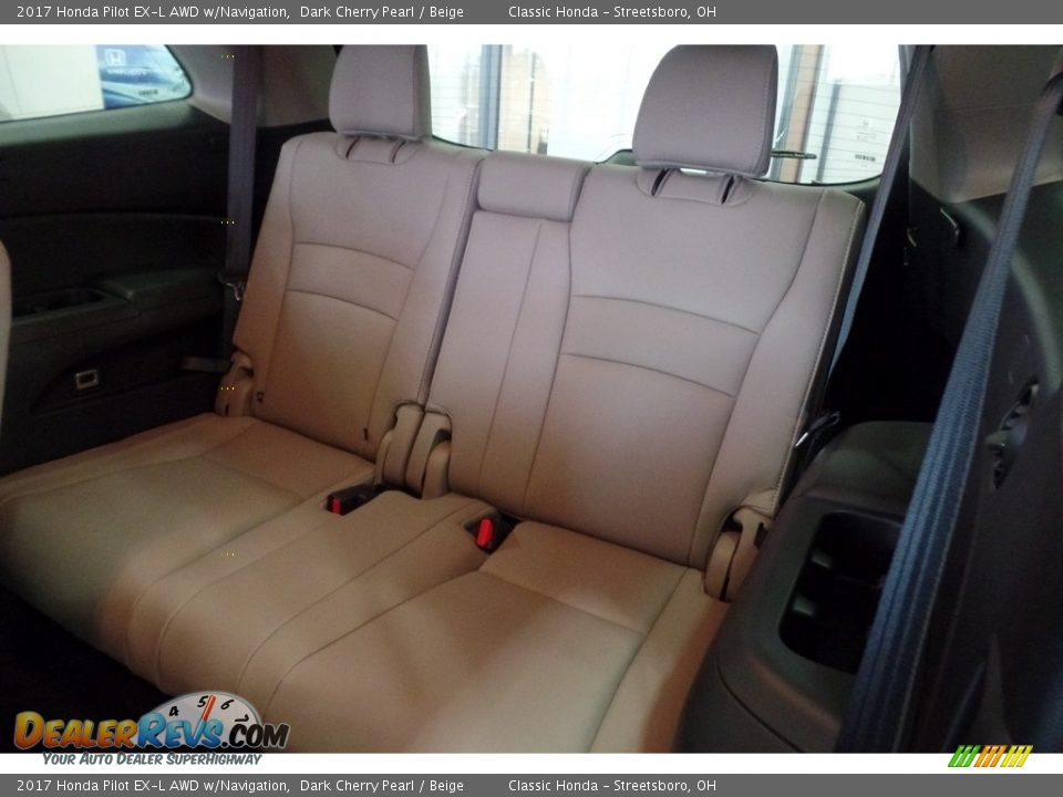 2017 Honda Pilot EX-L AWD w/Navigation Dark Cherry Pearl / Beige Photo #12