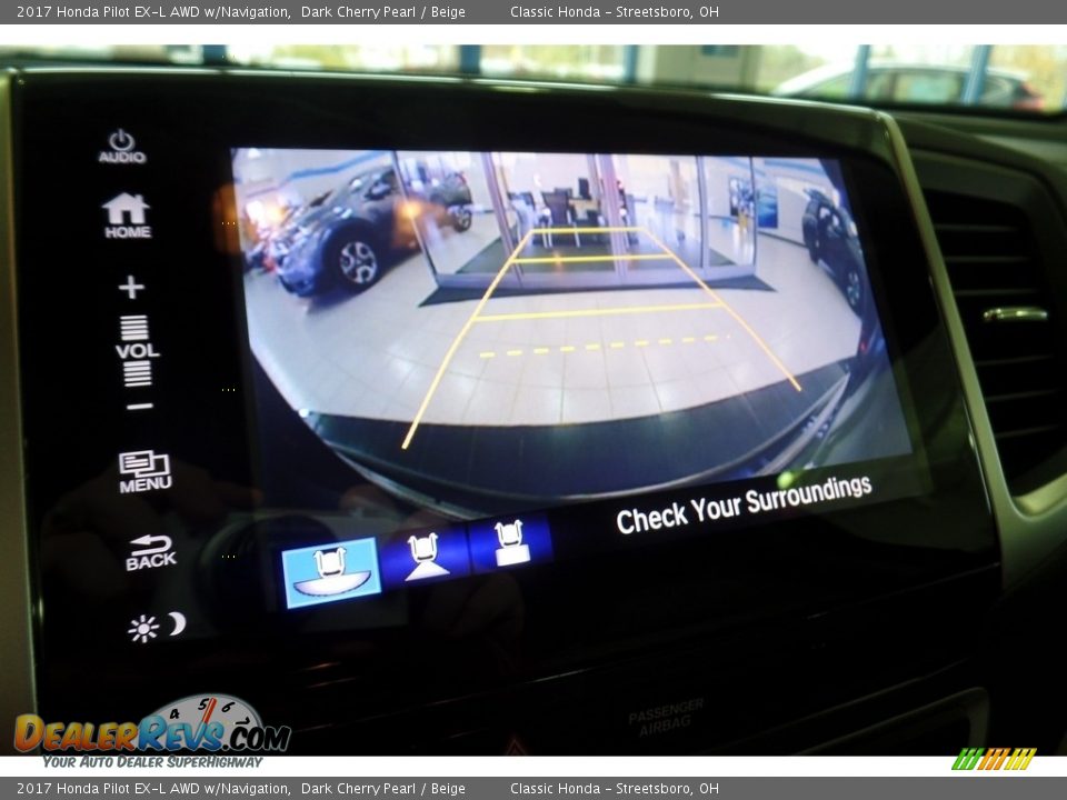 2017 Honda Pilot EX-L AWD w/Navigation Dark Cherry Pearl / Beige Photo #15