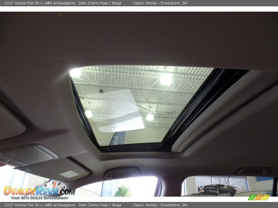 2017 Honda Pilot EX-L AWD w/Navigation Dark Cherry Pearl / Beige Photo #18