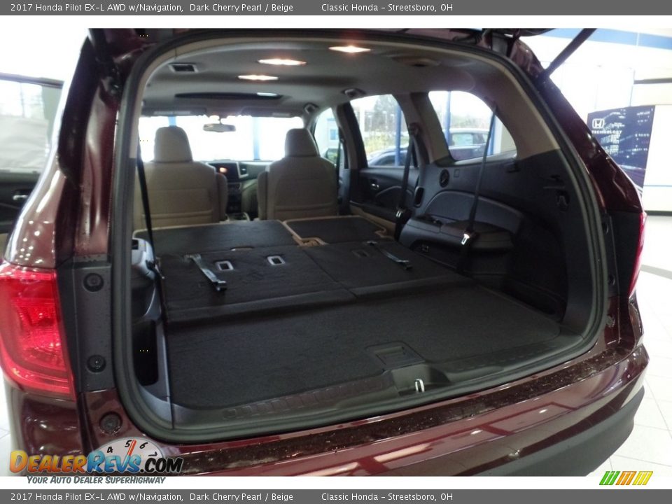 2017 Honda Pilot EX-L AWD w/Navigation Dark Cherry Pearl / Beige Photo #21