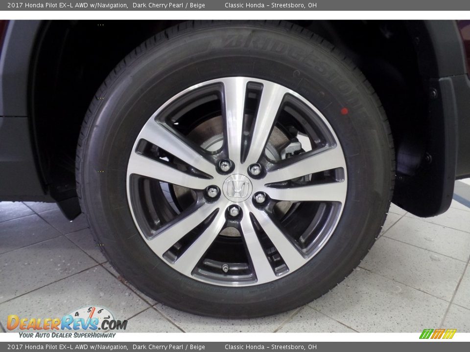 2017 Honda Pilot EX-L AWD w/Navigation Dark Cherry Pearl / Beige Photo #22