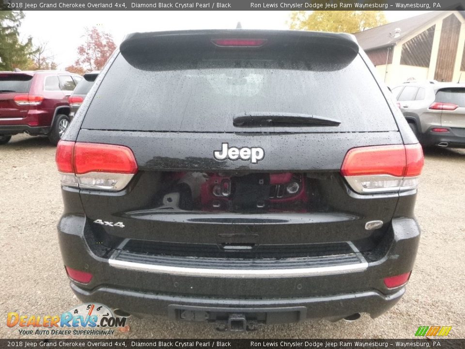 2018 Jeep Grand Cherokee Overland 4x4 Diamond Black Crystal Pearl / Black Photo #4