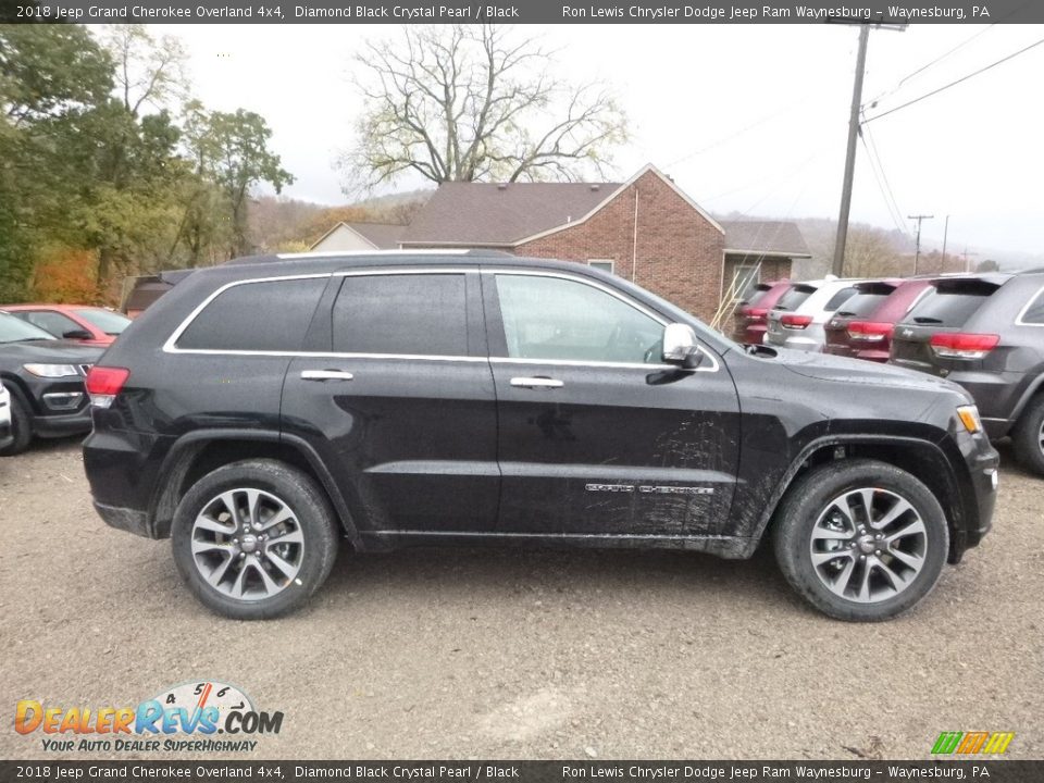 2018 Jeep Grand Cherokee Overland 4x4 Diamond Black Crystal Pearl / Black Photo #6